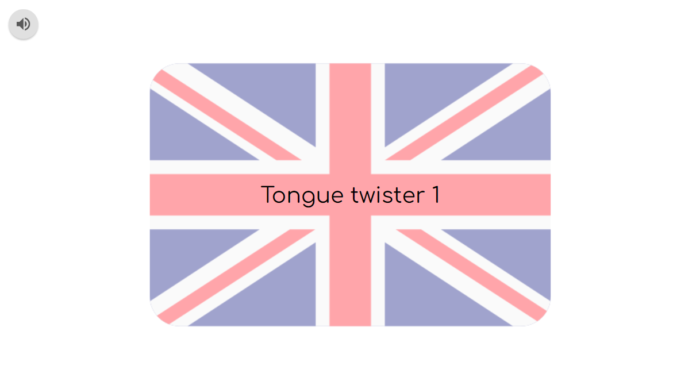 Page titre avec le numéro du tongue twister